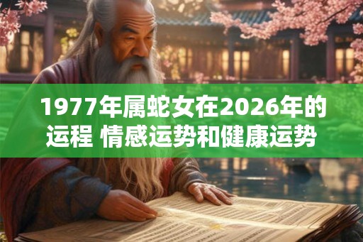 1977年属蛇女在2026年的运程 情感运势和健康运势下滑
