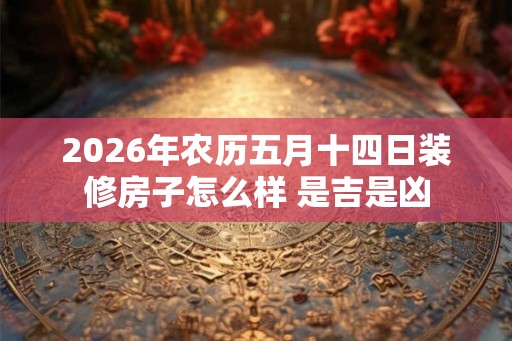 2026年农历五月十四日装修房子怎么样 是吉是凶