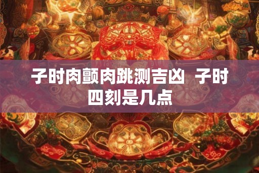 子时肉颤肉跳测吉凶  子时四刻是几点