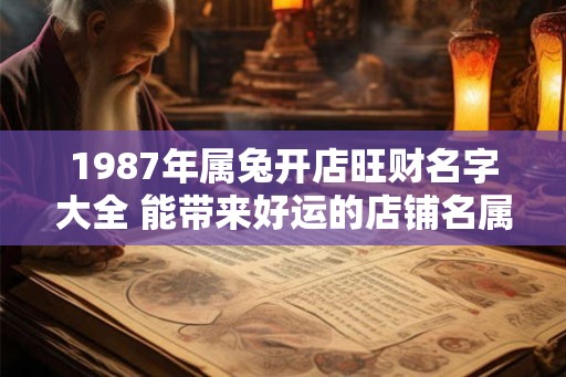 1987年属兔开店旺财名字大全 能带来好运的店铺名属兔
