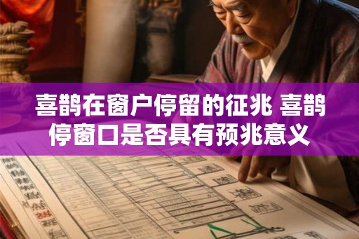 喜鹊在窗户停留的征兆 喜鹊停窗口是否具有预兆意义