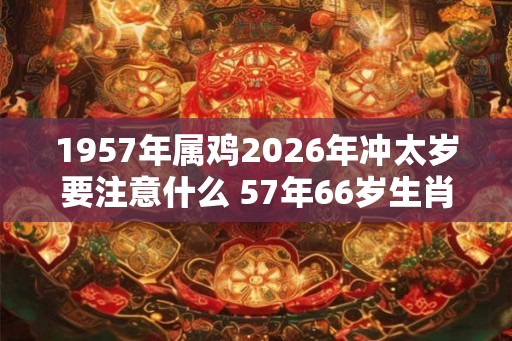 1957年属鸡2026年冲太岁要注意什么 57年66岁生肖鸡逢马年运势如何