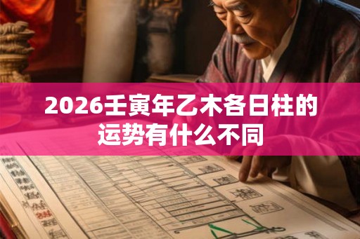 2026壬寅年乙木各日柱的运势有什么不同
