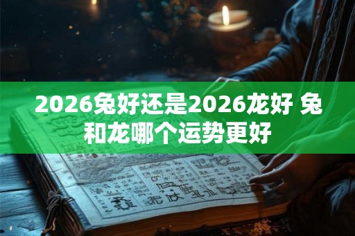 2026兔好还是2026龙好 兔和龙哪个运势更好