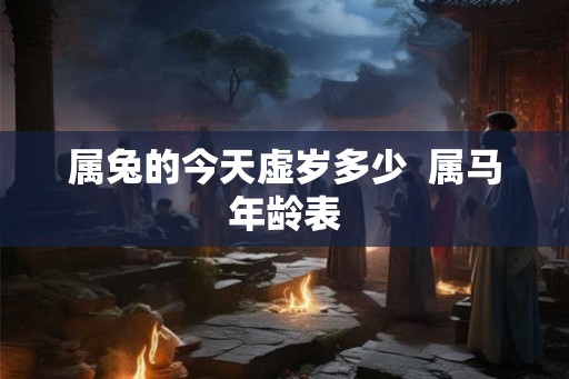 属兔的今天虚岁多少  属马年龄表