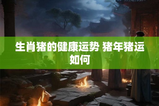 生肖猪的健康运势 猪年猪运如何