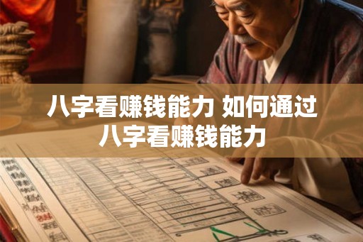 八字看赚钱能力 如何通过八字看赚钱能力