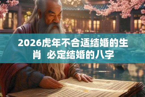 2026虎年不合适结婚的生肖  必定结婚的八字