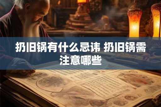 扔旧锅有什么忌讳 扔旧锅需注意哪些