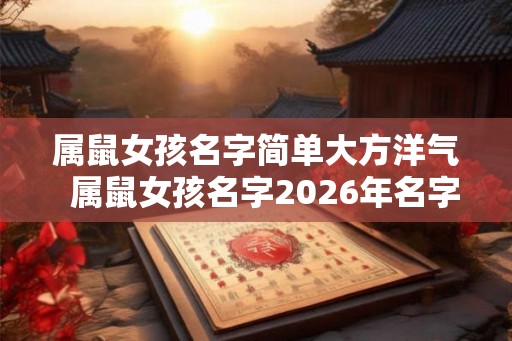 属鼠女孩名字简单大方洋气 属鼠女孩名字2026年名字大全 属鼠女孩名字简单大方洋气 属鼠女孩名字2026年名字大全