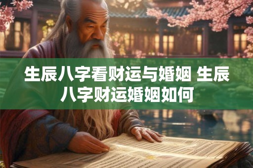 生辰八字看财运与婚姻 生辰八字财运婚姻如何