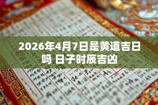 2026年4月7日是黄道吉日吗 日子时辰吉凶
