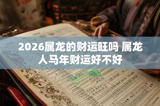 2026属龙的财运旺吗 属龙人马年财运好不好