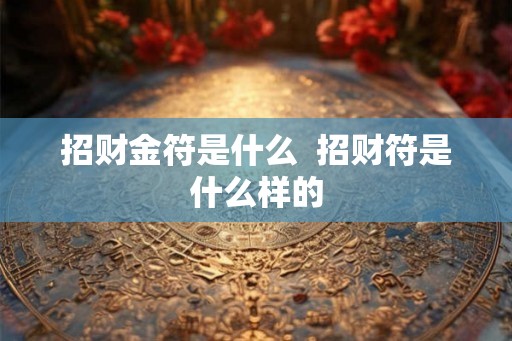 招财金符是什么 招财符是什么样的 招财金符是什么 招财符是什么样的