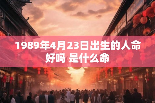 1989年4月23日出生的人命好吗 是什么命