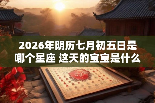 2026年阴历七月初五日是哪个星座 这天的宝宝是什么星座