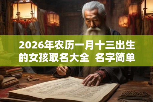 2026年农历一月十三出生的女孩取名大全  名字简单大气