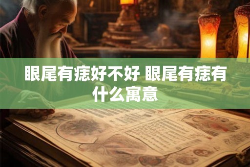 眼尾有痣好不好 眼尾有痣有什么寓意