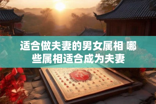 适合做夫妻的男女属相 哪些属相适合成为夫妻 适合做夫妻的男女属相 哪些属相适合成为夫妻