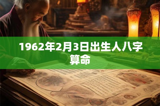 1962年2月3日出生人八字算命