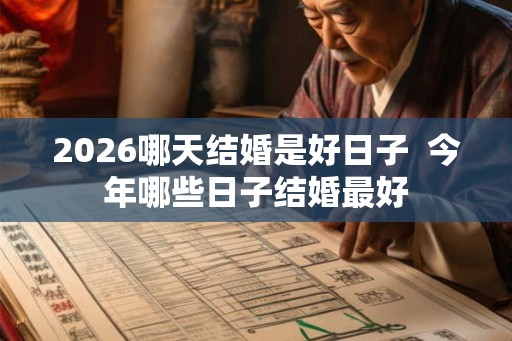 2026哪天结婚是好日子  今年哪些日子结婚最好