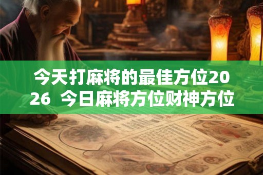 今天打麻将的最佳方位2026  今日麻将方位财神方位