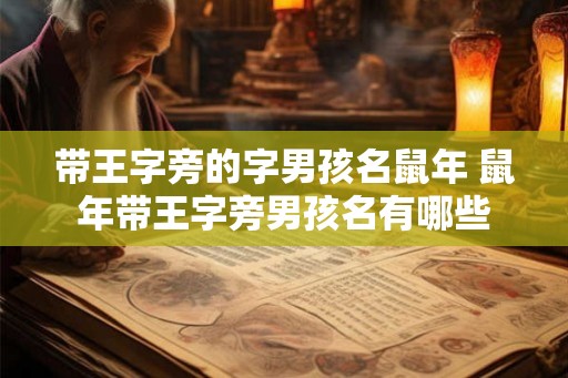 带王字旁的字男孩名鼠年 鼠年带王字旁男孩名有哪些