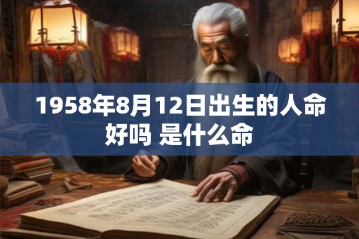 1958年8月12日出生的人命好吗 是什么命