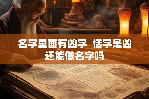 名字里面有凶字 恬字是凶还能做名字吗 名字里面有凶字 恬字是凶还能做名字吗