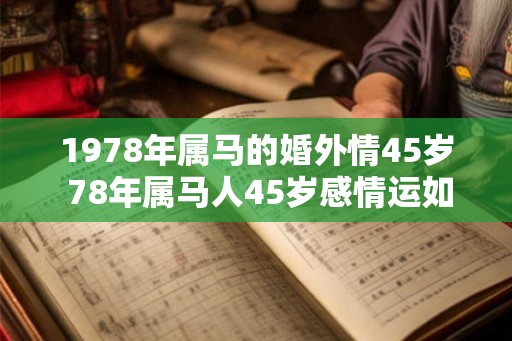 1978年属马的婚外情45岁 78年属马人45岁感情运如何 1978年属马的婚外情45岁 78年属马人45岁感情运如何