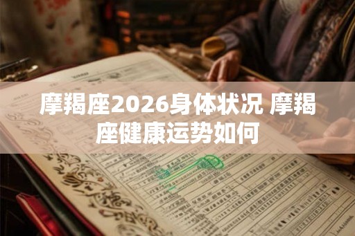 摩羯座2026身体状况 摩羯座健康运势如何