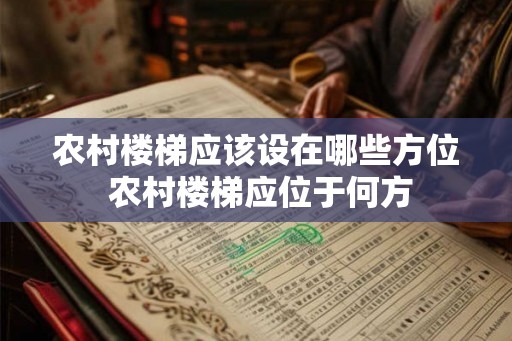 农村楼梯应该设在哪些方位 农村楼梯应位于何方