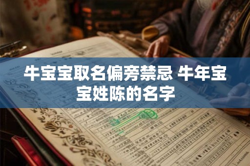 牛宝宝取名偏旁禁忌 牛年宝宝姓陈的名字