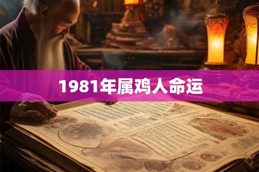 1981年属鸡人命运