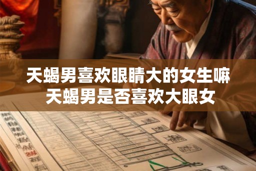 天蝎男喜欢眼睛大的女生嘛 天蝎男是否喜欢大眼女
