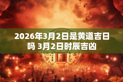 2026年3月2日是黄道吉日吗 3月2日时辰吉凶