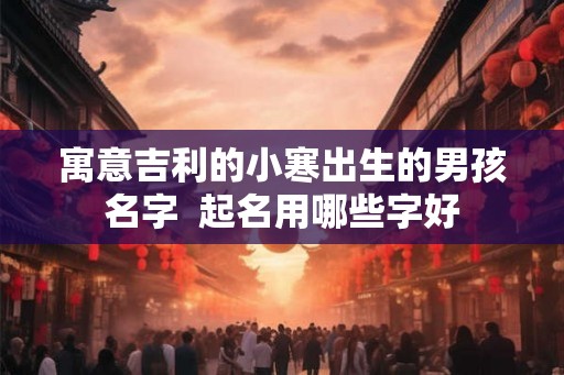寓意吉利的小寒出生的男孩名字  起名用哪些字好