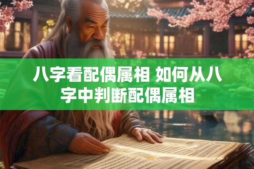 八字看配偶属相 如何从八字中判断配偶属相