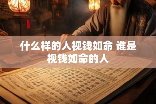 什么样的人视钱如命 谁是视钱如命的人