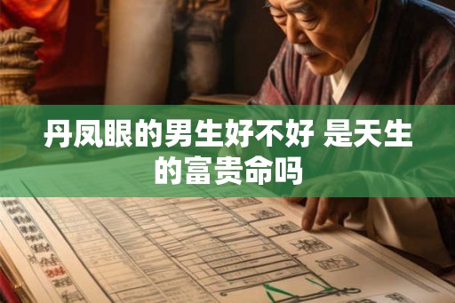 丹凤眼的男生好不好 是天生的富贵命吗