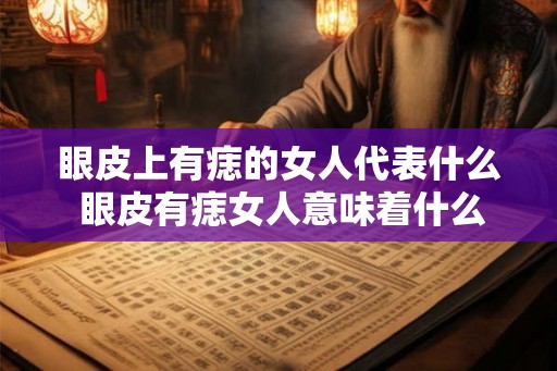 眼皮上有痣的女人代表什么 眼皮有痣女人意味着什么