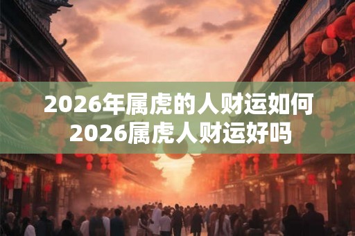 2026年属虎的人财运如何 2026属虎人财运好吗 2026年属虎的人财运如何 2026属虎人财运好吗