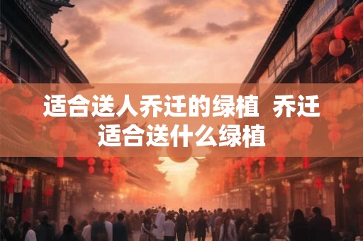 适合送人乔迁的绿植  乔迁适合送什么绿植