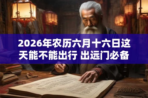 2026年农历六月十六日这天能不能出行 出远门必备物品