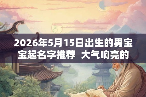 2026年5月15日出生的男宝宝起名字推荐  大气响亮的