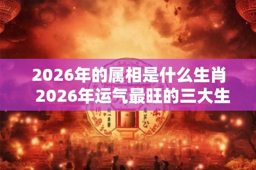 2026年的属相是什么生肖 2026年运气最旺的三大生肖 2026年的属相是什么生肖 2026年运气最旺的三大生肖