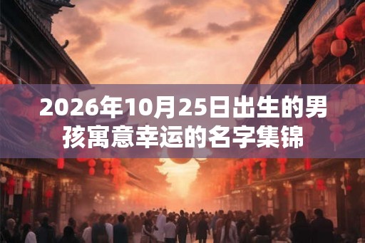 2026年10月25日出生的男孩寓意幸运的名字集锦