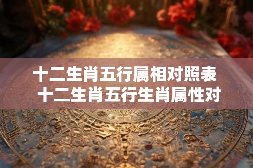 十二生肖五行属相对照表  十二生肖五行生肖属性对照表