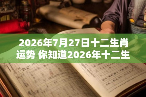 2026年7月27日十二生肖运势 你知道2026年十二生肖的运势吗