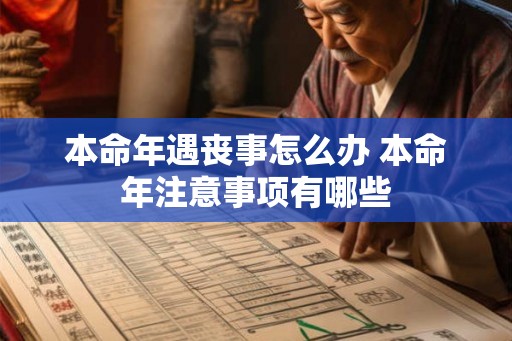 本命年遇丧事怎么办 本命年注意事项有哪些 本命年遇丧事怎么办 本命年注意事项有哪些